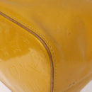 LOUIS VUITTON Monogram Vernis Houston Hand Bag Jaune M91121 LV Auth EC113-14