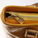 LOUIS VUITTON Monogram Vernis Houston Hand Bag Jaune M91121 LV Auth EC113-18