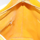 LOUIS VUITTON Monogram Vernis Houston Hand Bag Jaune M91121 LV Auth EC113-19