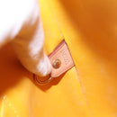 LOUIS VUITTON Monogram Vernis Houston Hand Bag Jaune M91121 LV Auth EC113-12