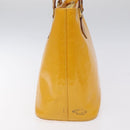 LOUIS VUITTON Monogram Vernis Houston Hand Bag Jaune M91121 LV Auth EC113-4