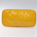 LOUIS VUITTON Monogram Vernis Houston Hand Bag Jaune M91121 LV Auth EC113-5
