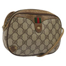 GUCCI GG Supreme Web Sherry Line Shoulder Bag PVC Beige 89 02 066 Auth EC117-1