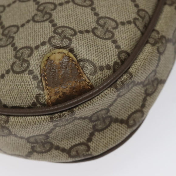 GUCCI GG Supreme Web Sherry Line Shoulder Bag PVC Beige 89 02 066 Auth EC117