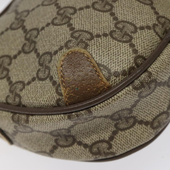 GUCCI GG Supreme Web Sherry Line Shoulder Bag PVC Beige 89 02 066 Auth EC117