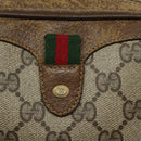 GUCCI GG Supreme Web Sherry Line Shoulder Bag PVC Beige 89 02 066 Auth EC117-14