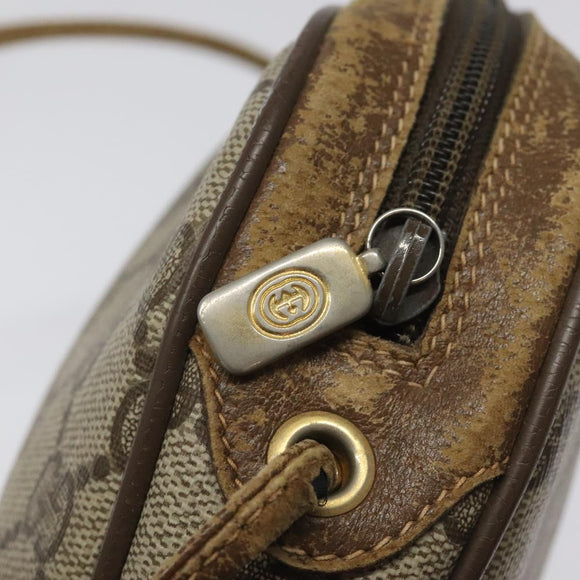 GUCCI GG Supreme Web Sherry Line Shoulder Bag PVC Beige 89 02 066 Auth EC117