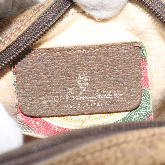 GUCCI GG Supreme Web Sherry Line Shoulder Bag PVC Beige 89 02 066 Auth EC117