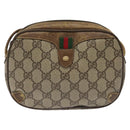 GUCCI GG Supreme Web Sherry Line Shoulder Bag PVC Beige 89 02 066 Auth EC117-2