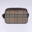 BURBERRY Nova Check Blue Label Shoulder Bag Canvas 3Set Beige Auth EC141-10