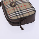 BURBERRY Nova Check Blue Label Shoulder Bag Canvas 3Set Beige Auth EC141-11
