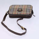 BURBERRY Nova Check Blue Label Shoulder Bag Canvas 3Set Beige Auth EC141-12