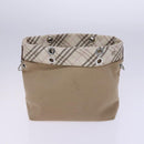 BURBERRY Nova Check Blue Label Shoulder Bag Canvas 3Set Beige Auth EC141-2