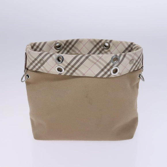 BURBERRY Nova Check Blue Label Shoulder Bag Canvas 3Set Beige Auth EC141