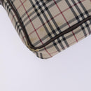 BURBERRY Nova Check Blue Label Shoulder Bag Canvas 3Set Beige Auth EC141-22
