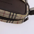 BURBERRY Nova Check Blue Label Shoulder Bag Canvas 3Set Beige Auth EC141-23
