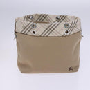 BURBERRY Nova Check Blue Label Shoulder Bag Canvas 3Set Beige Auth EC141-3
