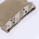 BURBERRY Nova Check Blue Label Shoulder Bag Canvas 3Set Beige Auth EC141-5