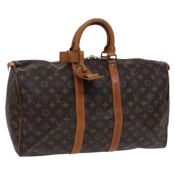 LOUIS VUITTON Monogram Keepall 45 Boston Bag M41428 LV Auth EC144