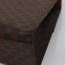 CELINE Macadam Canvas Hand Bag PVC Leather 2way Brown Auth EC148-16