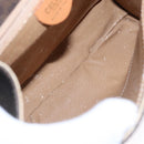 CELINE Macadam Canvas Hand Bag PVC Leather 2way Brown Auth EC148-11