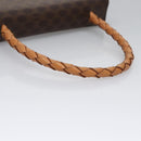 CELINE Macadam Canvas Hand Bag PVC Leather 2way Brown Auth EC148-7