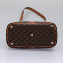 CELINE Macadam Canvas Shoulder Bag PVC Leather Brown Gold Auth EC156-10