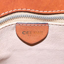 CELINE Macadam Canvas Shoulder Bag PVC Leather Brown Gold Auth EC156-16