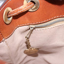 CELINE Macadam Canvas Shoulder Bag PVC Leather Brown Gold Auth EC156-20