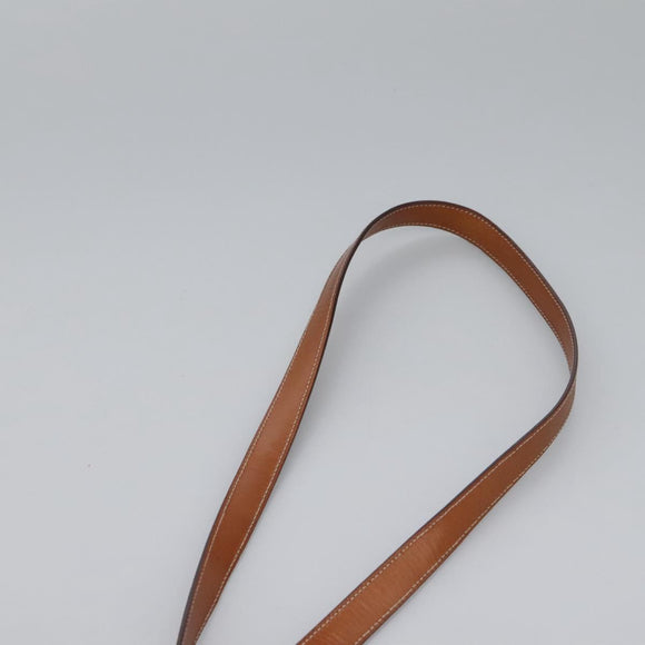 CELINE Macadam Canvas Shoulder Bag PVC Leather Brown Gold Auth EC156