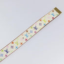 LOUIS VUITTON Monogram Multicolor Ceinture Carre Belt White M9270U Auth EC172V-9