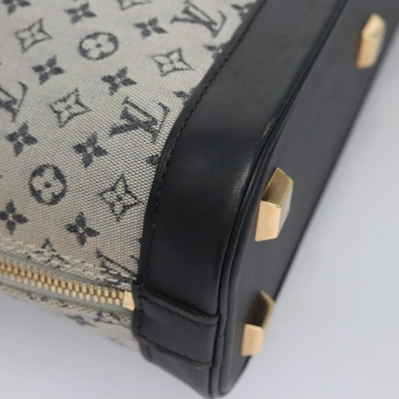 LOUIS VUITTON Monogram Mini Alma Haut Hand Bag Blue M92202 LV Auth EC183