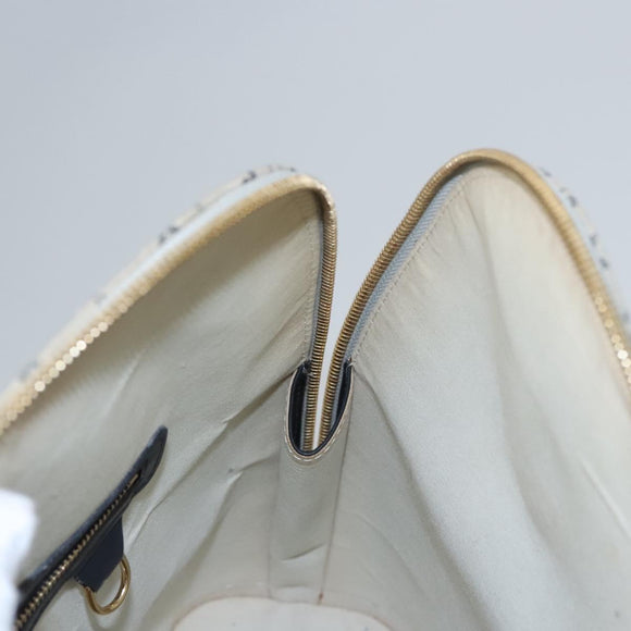 LOUIS VUITTON Monogram Mini Alma Haut Hand Bag Blue M92202 LV Auth EC183