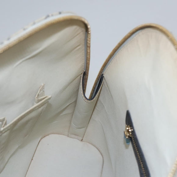 LOUIS VUITTON Monogram Mini Alma Haut Hand Bag Blue M92202 LV Auth EC183