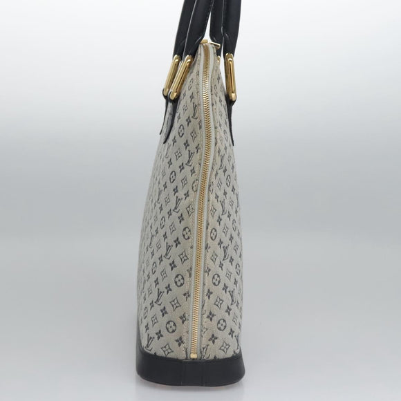 LOUIS VUITTON Monogram Mini Alma Haut Hand Bag Blue M92202 LV Auth EC183