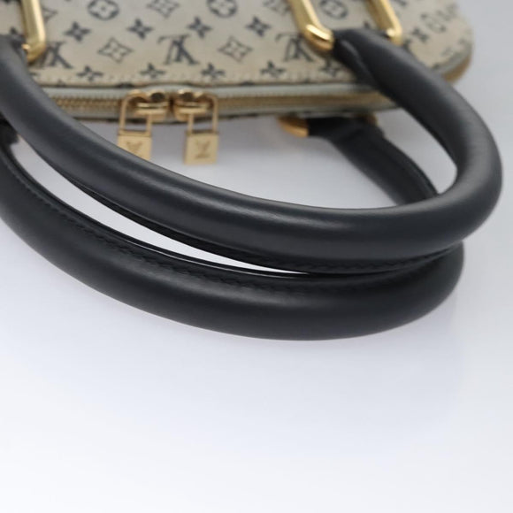 LOUIS VUITTON Monogram Mini Alma Haut Hand Bag Blue M92202 LV Auth EC183