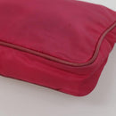 PRADA Shoulder Bag Nylon Pink Gold Auth EC191-15