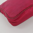PRADA Shoulder Bag Nylon Pink Gold Auth EC191-16