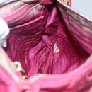 PRADA Shoulder Bag Nylon Pink Gold Auth EC191-19