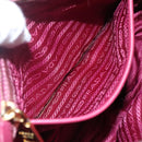 PRADA Shoulder Bag Nylon Pink Gold Auth EC191-21
