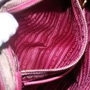 PRADA Shoulder Bag Nylon Pink Gold Auth EC191-22
