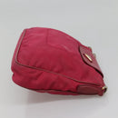 PRADA Shoulder Bag Nylon Pink Gold Auth EC191-3