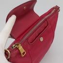 PRADA Shoulder Bag Nylon Pink Gold Auth EC191-6