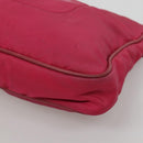 PRADA Shoulder Bag Nylon Pink Gold Auth EC191-8