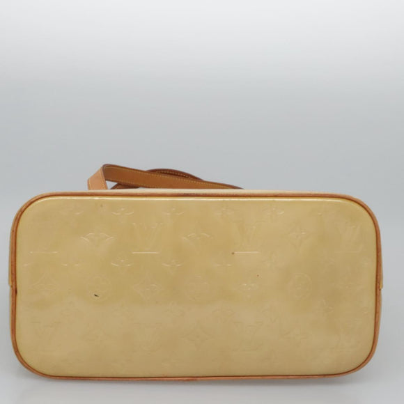 LOUIS VUITTON Monogram Vernis Houston Hand Bag Beige M91004 LV Auth EC214