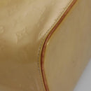 LOUIS VUITTON Monogram Vernis Houston Hand Bag Beige M91004 LV Auth EC214-15
