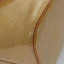 LOUIS VUITTON Monogram Vernis Houston Hand Bag Beige M91004 LV Auth EC214-17