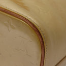 LOUIS VUITTON Monogram Vernis Houston Hand Bag Beige M91004 LV Auth EC214-18
