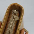 LOUIS VUITTON Monogram Vernis Houston Hand Bag Beige M91004 LV Auth EC214-19