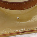 LOUIS VUITTON Monogram Vernis Houston Hand Bag Beige M91004 LV Auth EC214-9